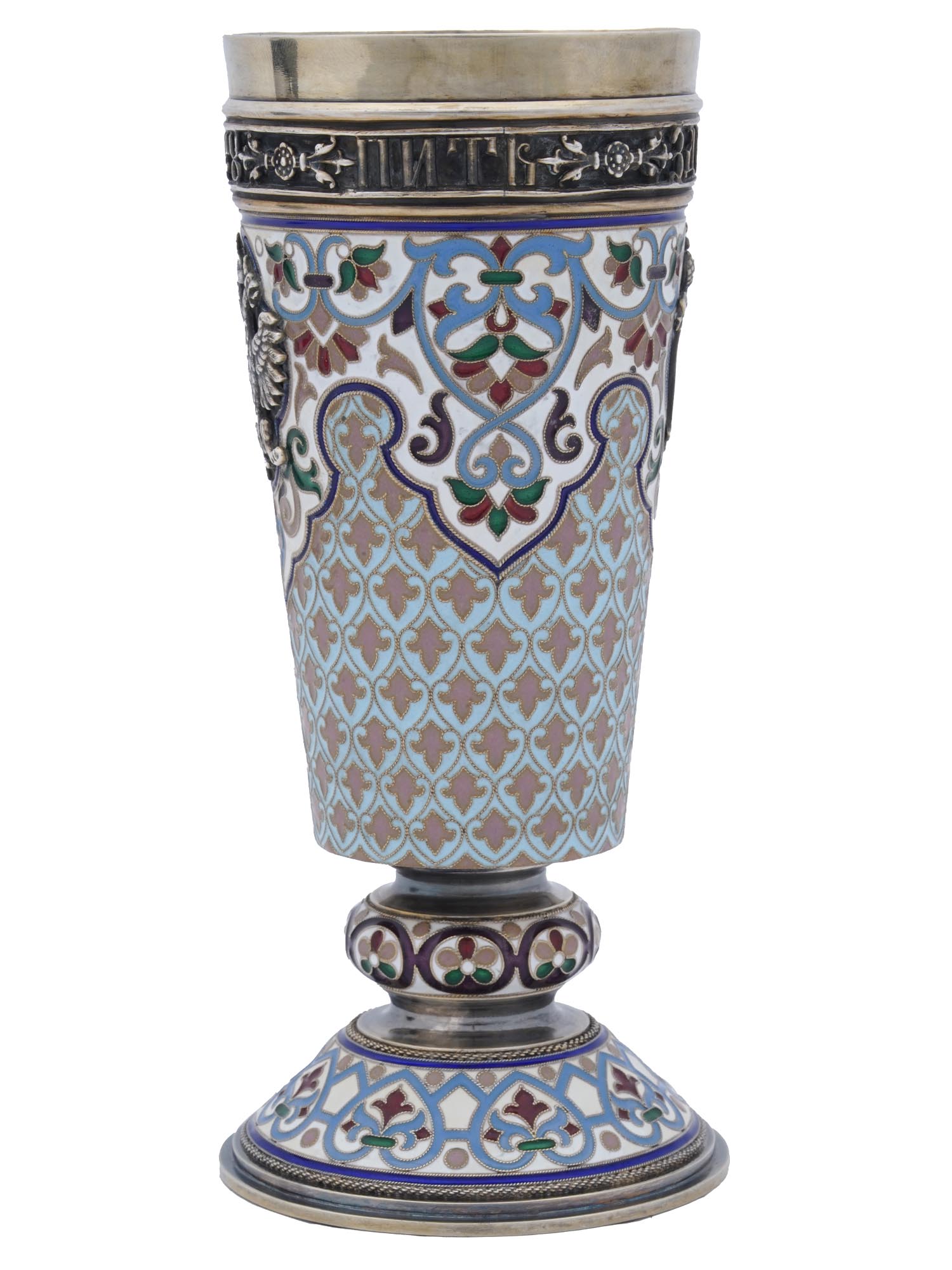 RUSSIAN GILT SILVER PRESENTATION VODKA CUP PIC-1